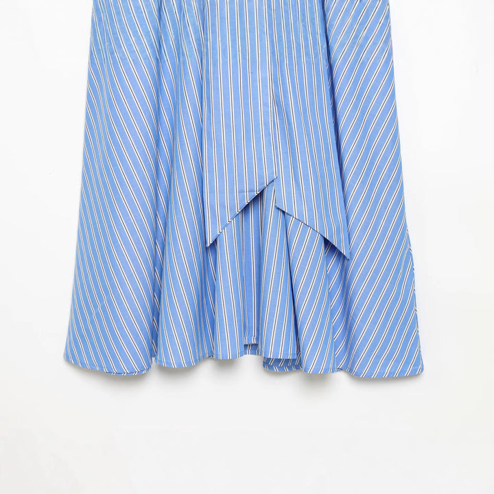 Ladies shirt dress with waist belt, long sleeves and flared skirt Mune Fashion