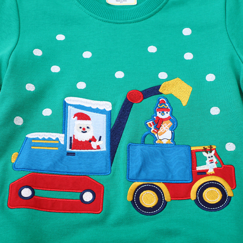 Boys sweatshirt with festive construction site motif Mune Fashion