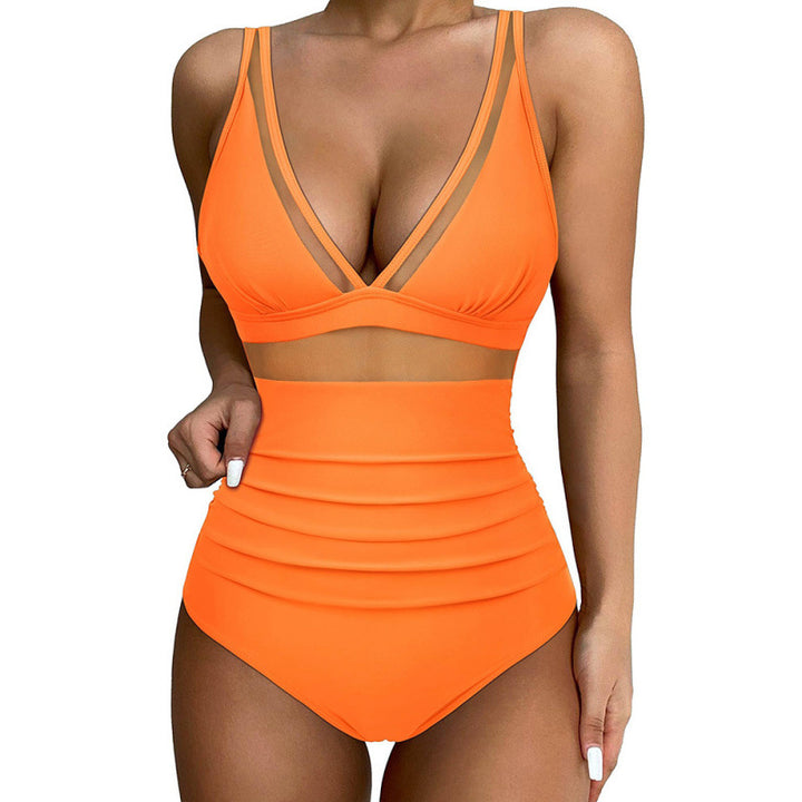 Women High-Cut Swimsuit with Fashionable Cut-Out Mune Fashion