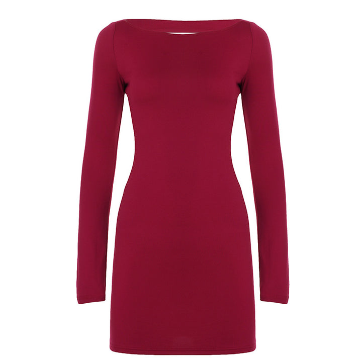 Women's figure-hugging cut-out mini dress with tailored sides and long sleeves Mune Fashion