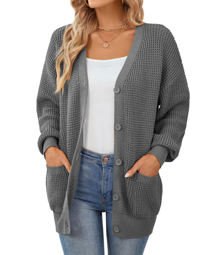 Ladies Chunky Knit Cardigan