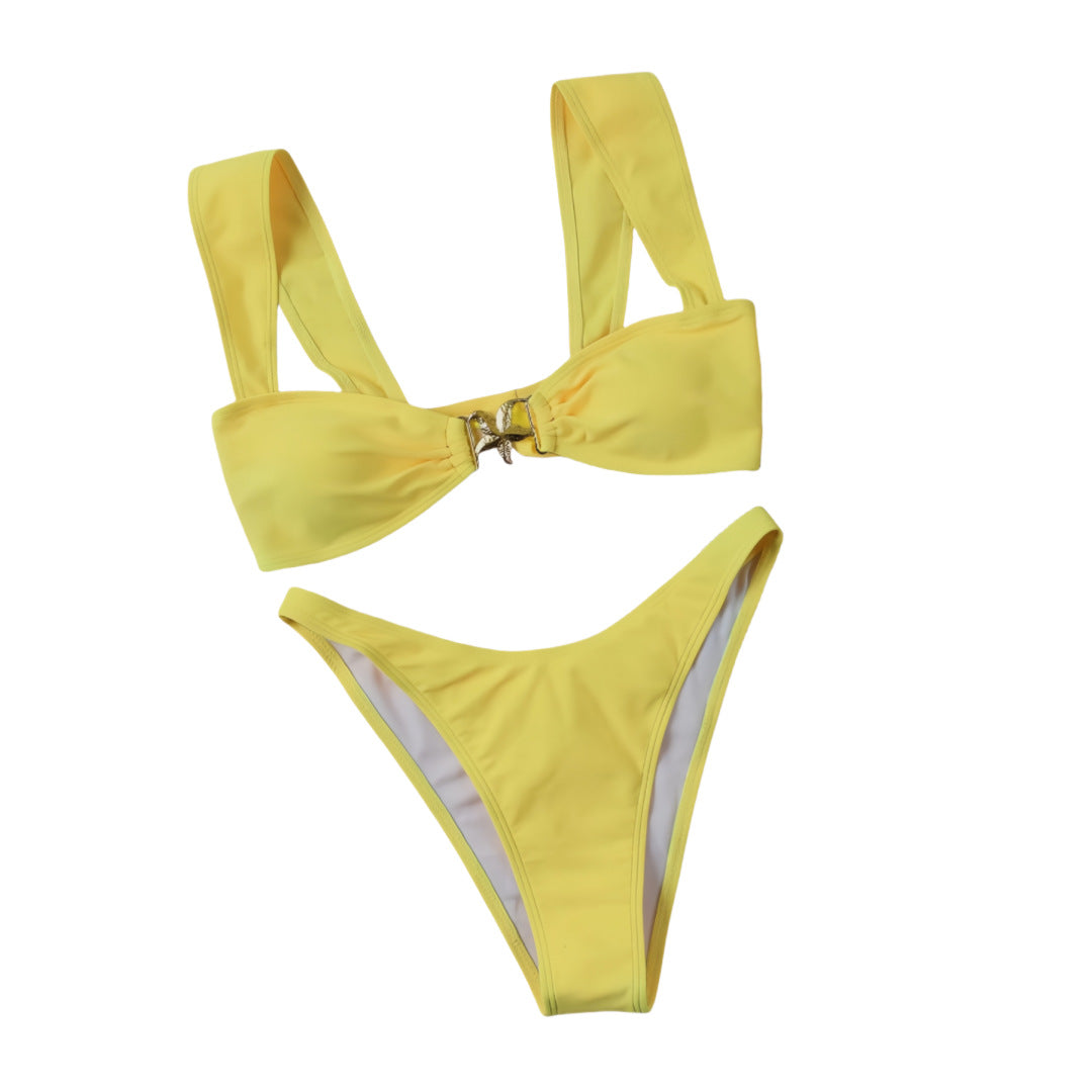Women's bikini set with elegant knot detail and high-quality binding pattern Mune Fashion