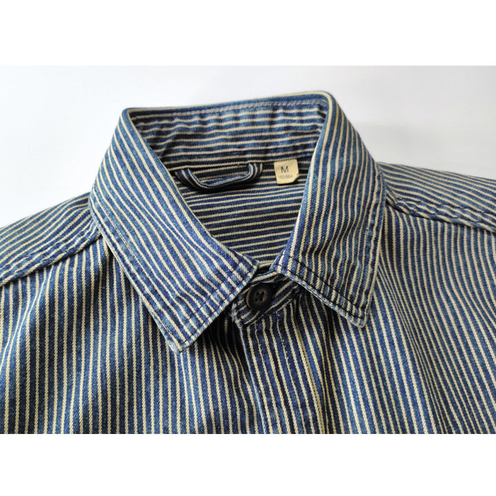 Men's Striped Cotton Shirt Jacket Mune Fashion