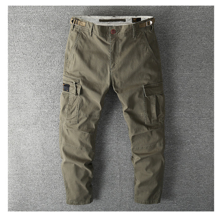 Men's robust cotton cargo pants with reinforced knees and adjustable waistband Mune Fashion