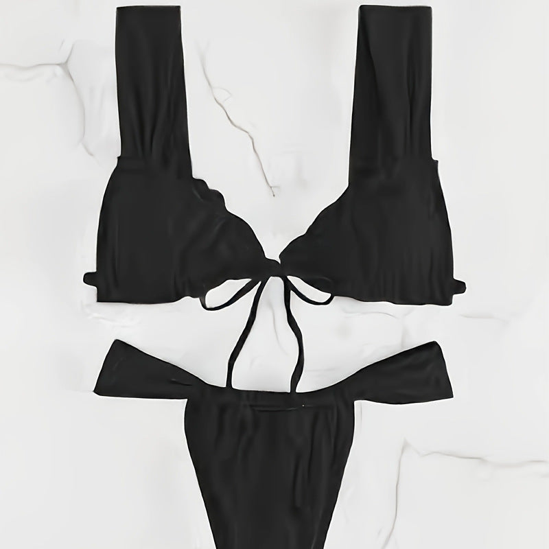 Women's triangle bikini with adjustable tie band and trendy design Mune Fashion