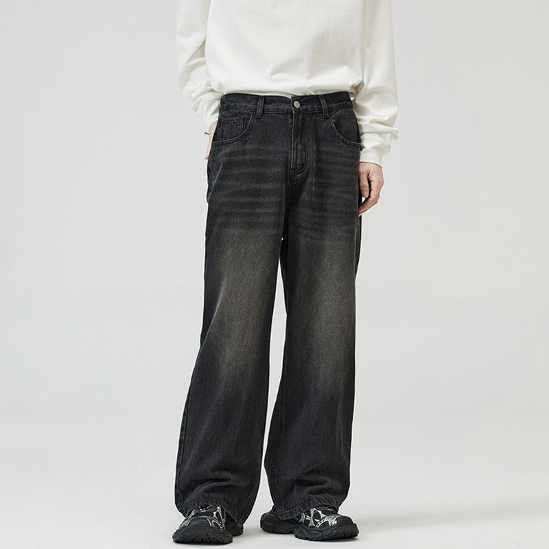 Men Wide Baggy Jeans in Vintage Look with Five-Pocket Cut Mune Fashion