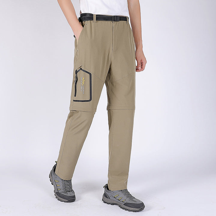 Men's trekking pants with detachable pant legs, water-repellent coating, and reinforced knee areas Mune Fashion