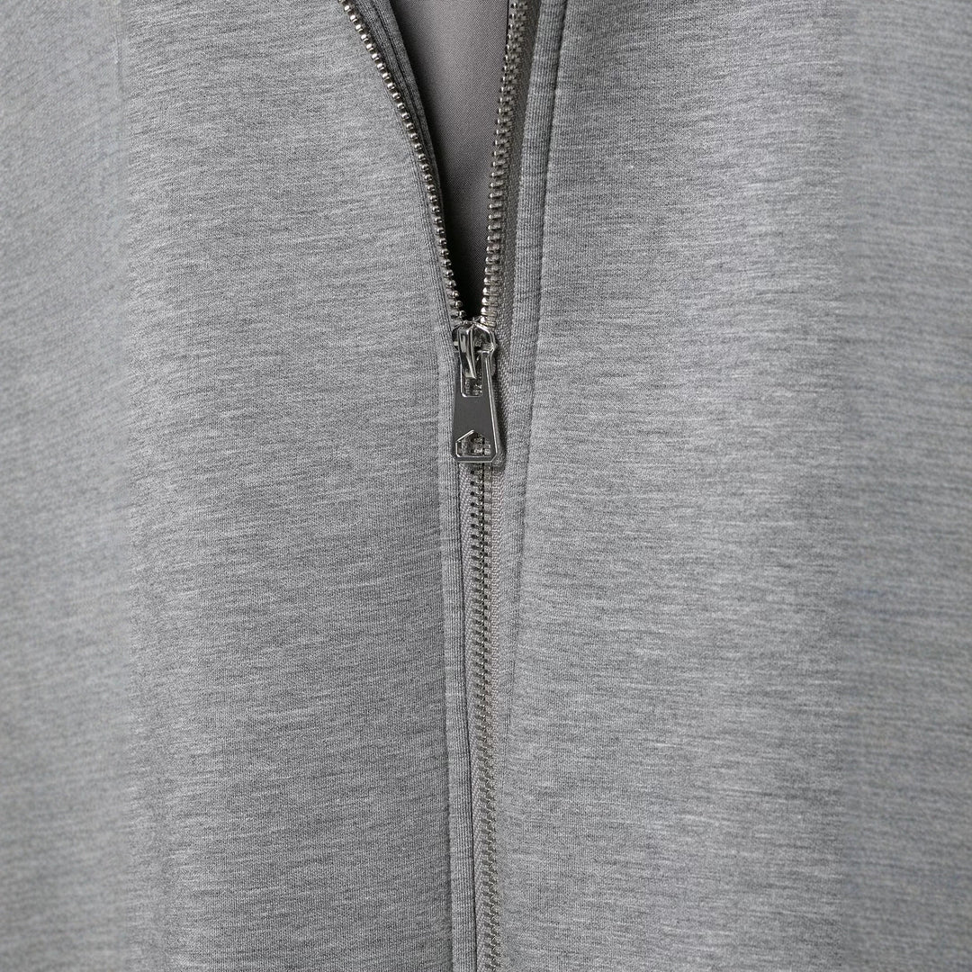 Women's Cropped Hooded Jacket with Zipper, Balloon Sleeves and Elastic Hem Mune Fashion