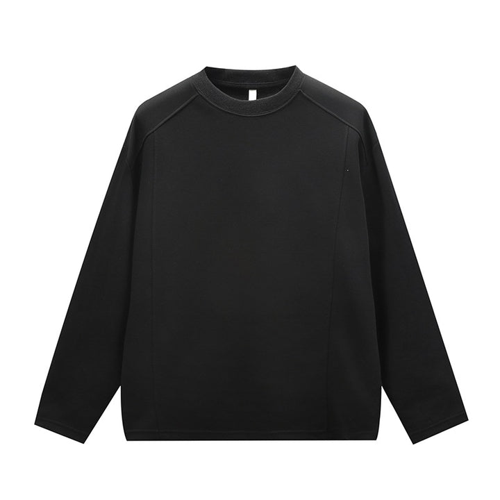 Unisex Oversize Round Neck Sweatshirt with Raglan Seams and Fine Texture Mune Fashion