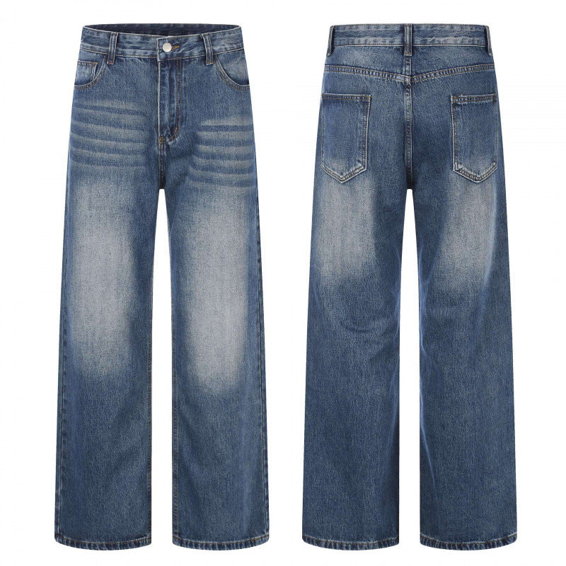 Women High-waist jeans with wide leg and vintage wash Mune Fashion