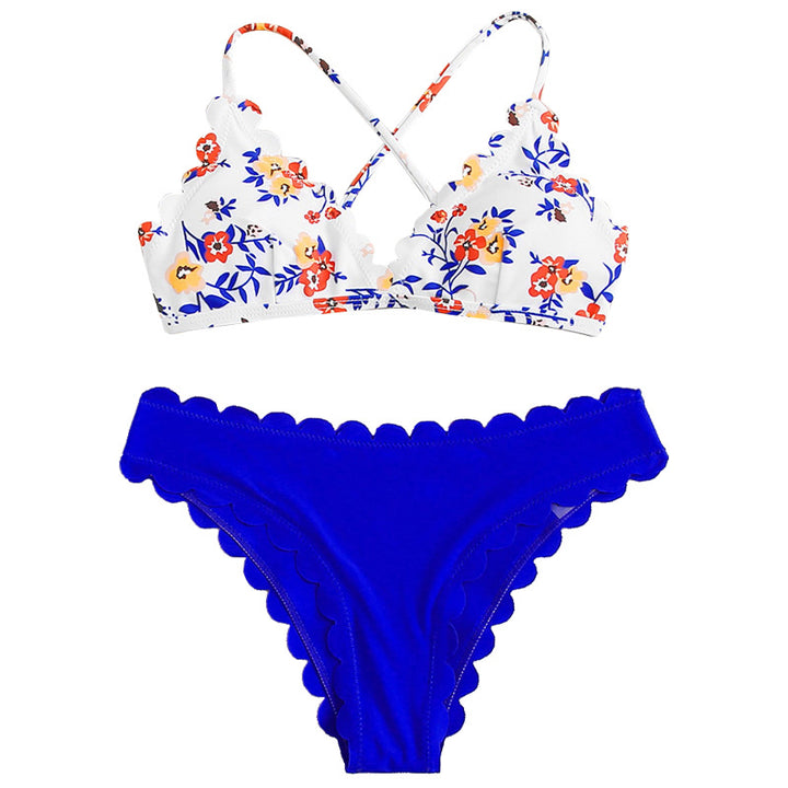Women's bikini set with floral top and high-waisted bottom Mune Fashion