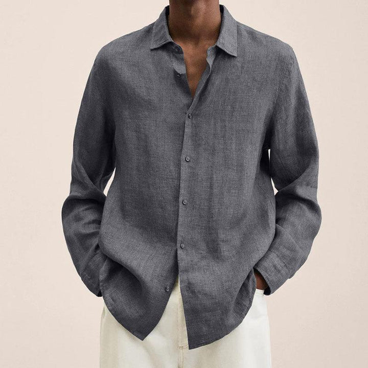 Men's light linen shirt with classic collar and casual relaxed fit Mune Fashion