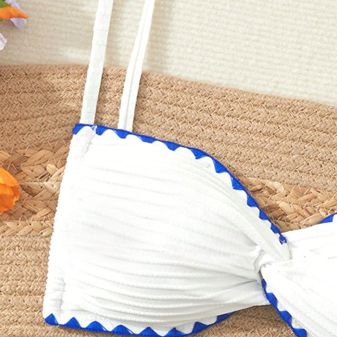 Women's Triangle Bikini with Decorative Ruffle Hem Mune Fashion
