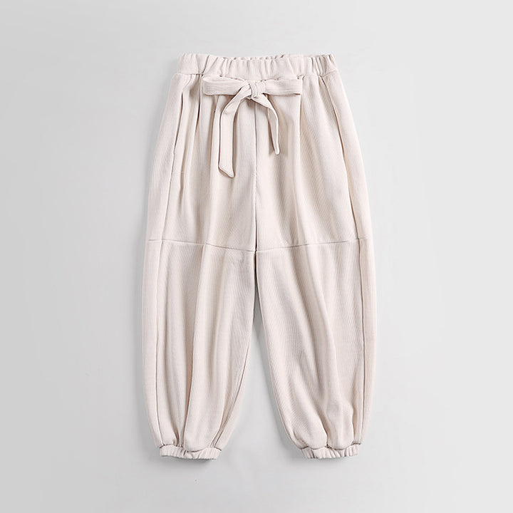 Women’s ribbed jogger pants with drawstring high waistband and elastic cuffs Mune Fashion