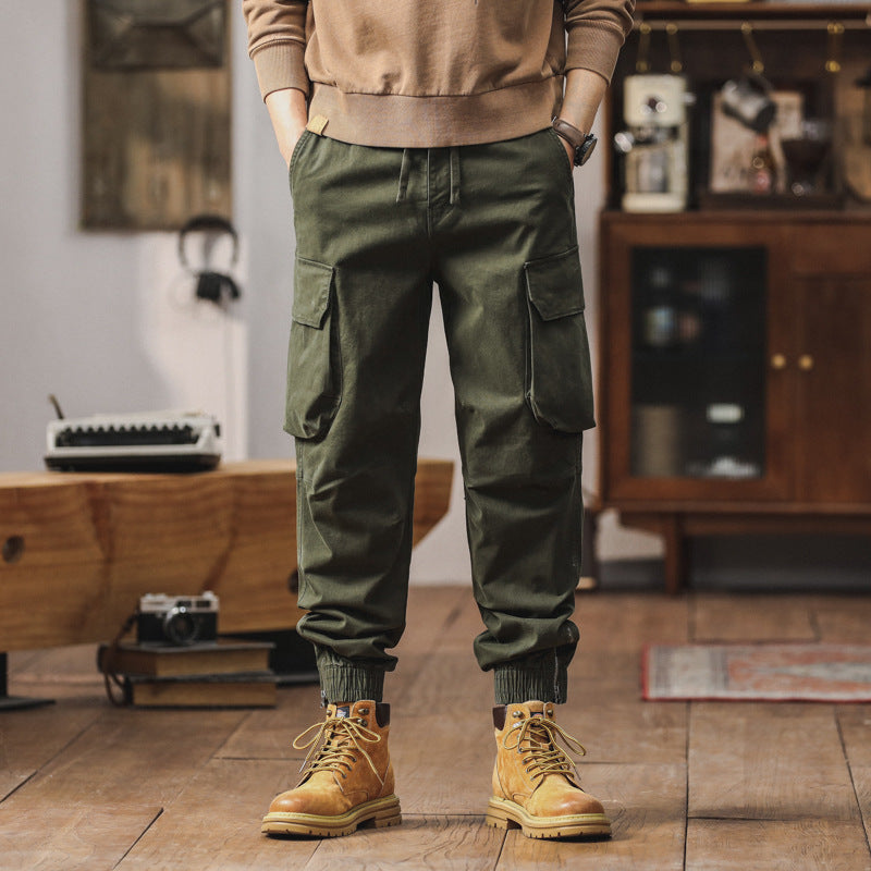 Herren Cargo-Jogginghose mit Mehrfach-Taschen, Tunnelzug und elastischen Bündchen Mune Fashion