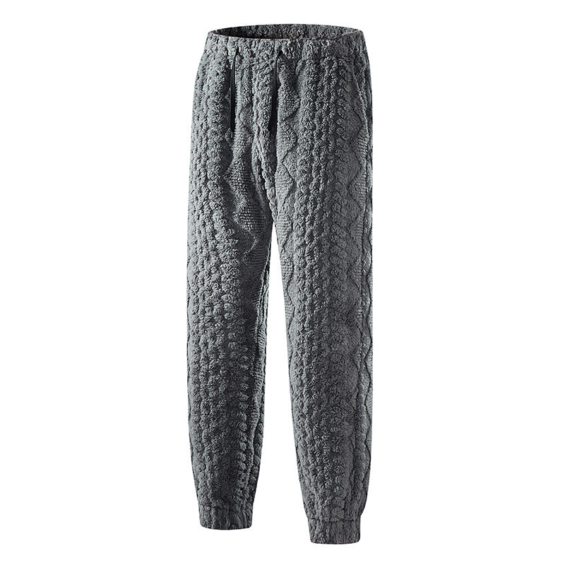 Damen Strukturierte Strick-Jogginghose mit Zopfmuster und elastischem Bund Mune Fashion