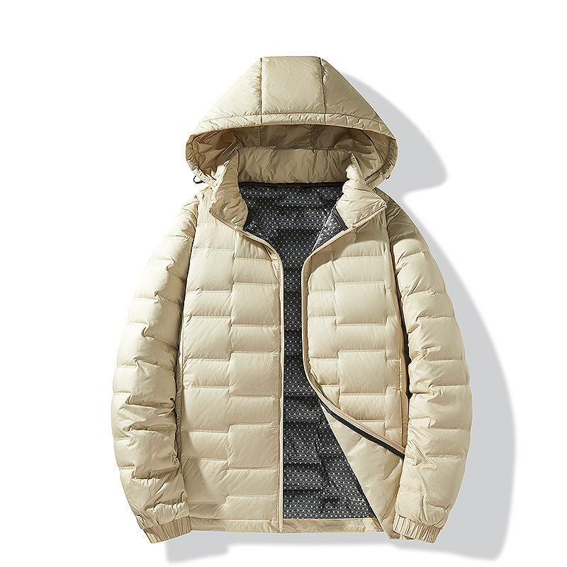 Men's Ultralight Quilted Jacket with Hood and Thermal Lining Mune Fashion