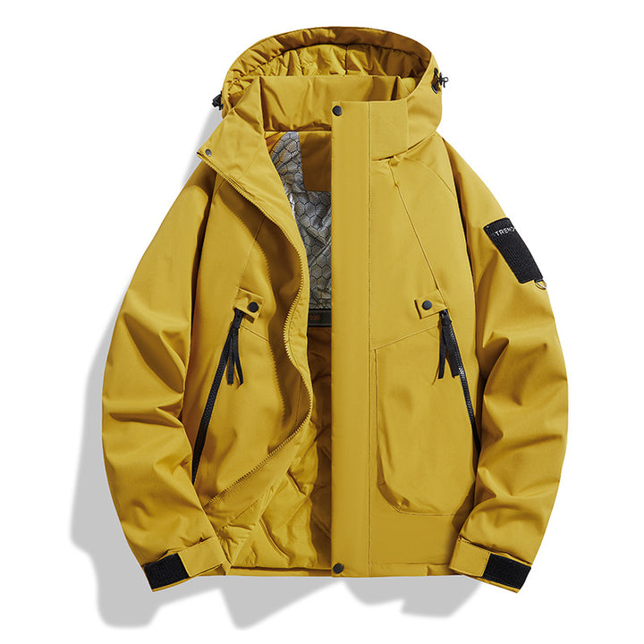 Men's insulated hooded field jacket with quilted thermal lining, windproof shell & utility pockets Mune Fashion