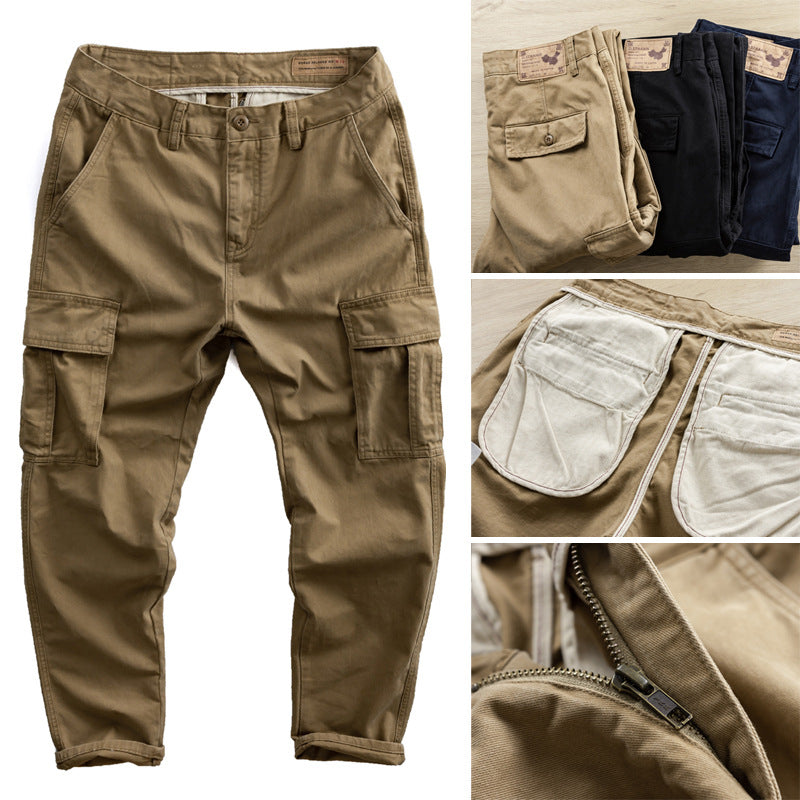 Men's cargo pants with tapered fit, utility pockets, and reinforced seams Mune Fashion