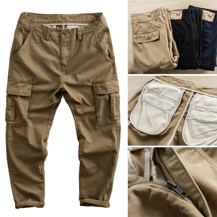 Men's cargo pants with tapered fit, utility pockets, and reinforced seams Mune Fashion