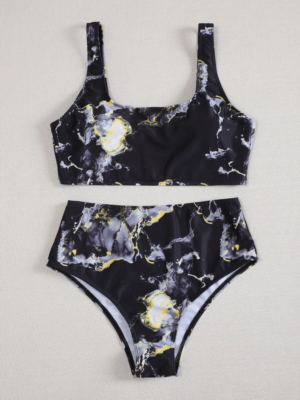 Women's Asymmetrical Bikini Set with Knotted Top Mune Fashion