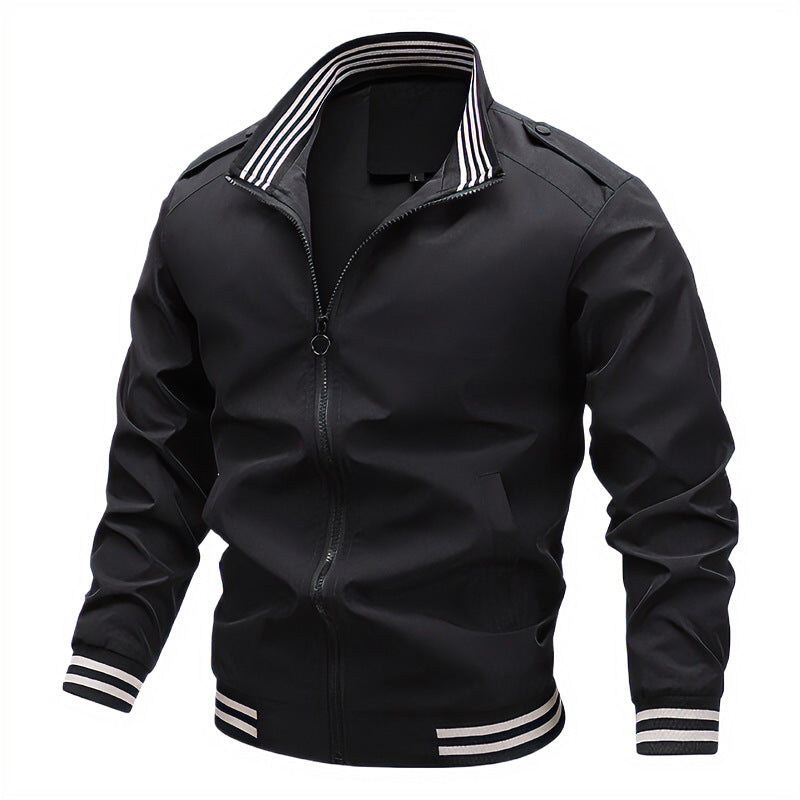 Men's Fashion Transitional Jacket with Contrasting Stripes Mune Fashion