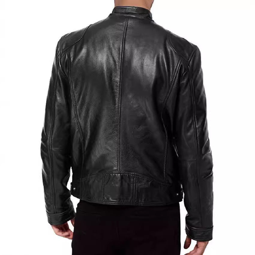 Men's Stylish Biker Leather Jacket Mune Fashion