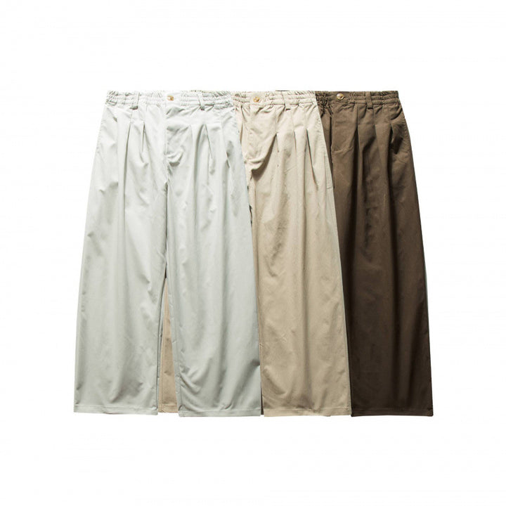 Unisex Wide Pleated Trousers with Elastic Waistband and Creases Mune Fashion
