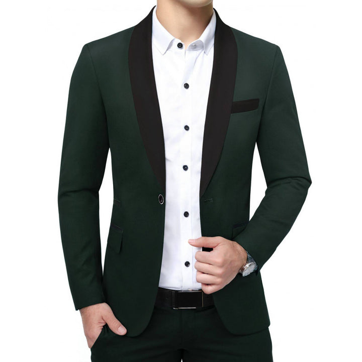 Men's Slim Fit Evening Suit Jacket in Tuxedo Style with Shawl Collar Mune Fashion