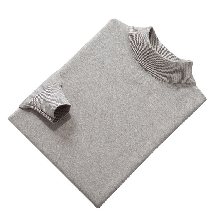 Men's Fine Mockneck Sweater made of high-quality fine knit with ribbed finishes Mune Fashion