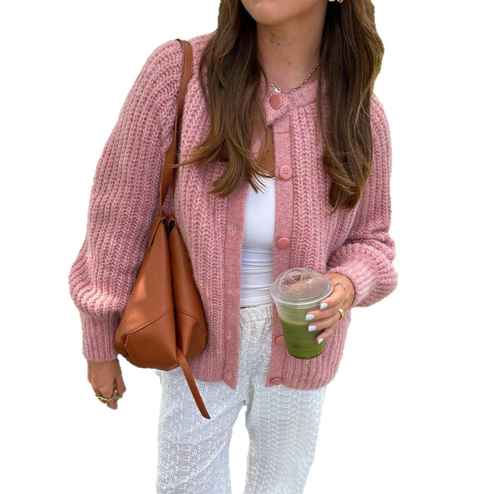Women's large knitted oversized cardigan with coconut button placket and dropped shoulders Mune Fashion