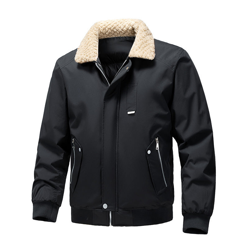 Men's bomber jacket with teddy collar and water-repellent outer material Mune Fashion