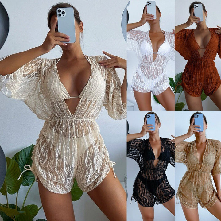 Women Transparent Beach Overalls Mune Fashion