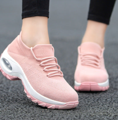 Women’s knitted sock sneaker with air-cushioned sole and elastic knit upper Mune Fashion