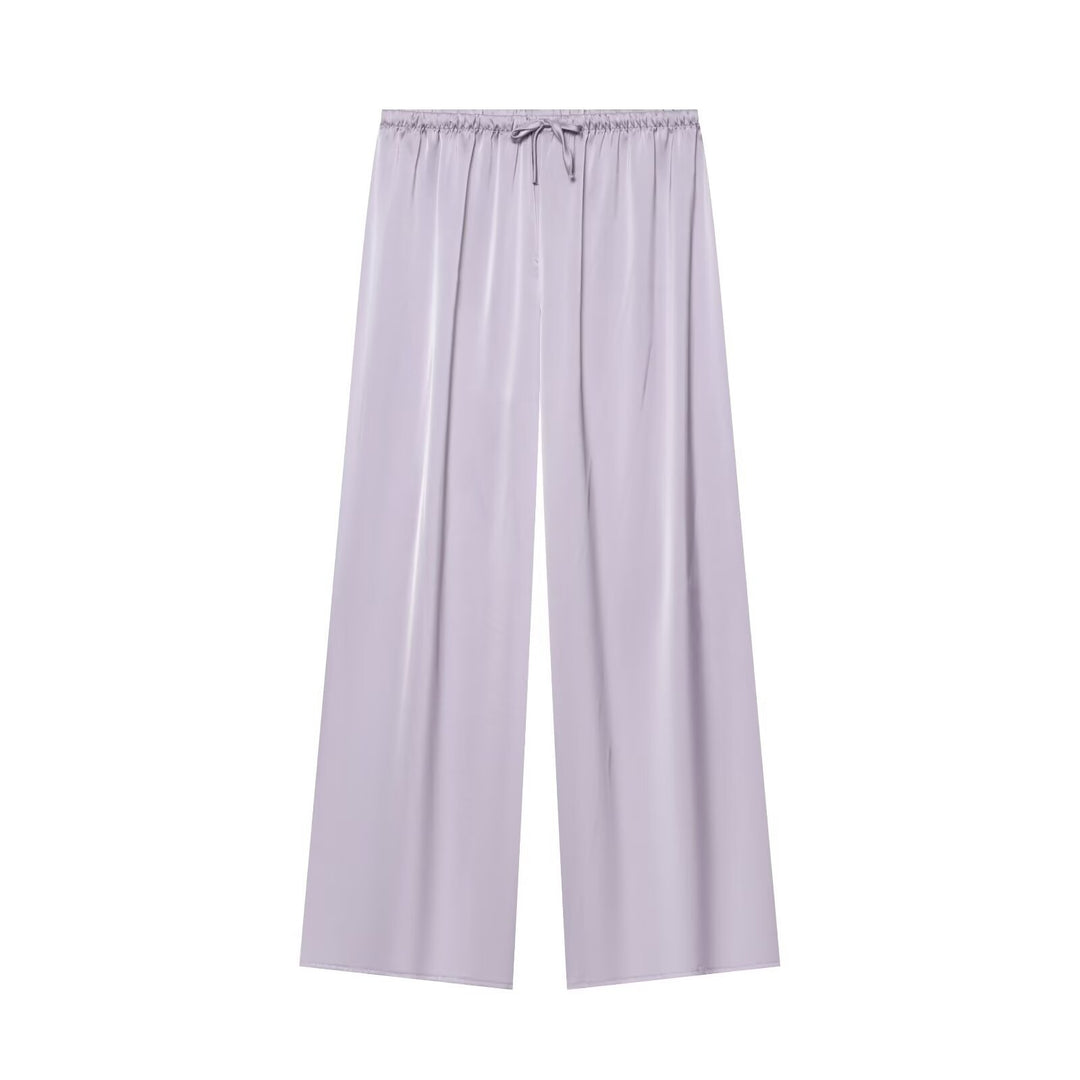 Women’s airy-wide Palazzo pants with elastic waistband and drawstring Mune Fashion