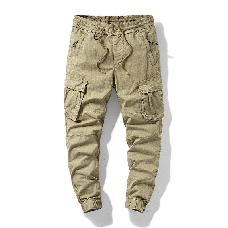 Men's Tactical Cargo Jogger Pants with Elastic Drawstring Waistband, Knee Patches and Multiple Pockets Mune Fashion