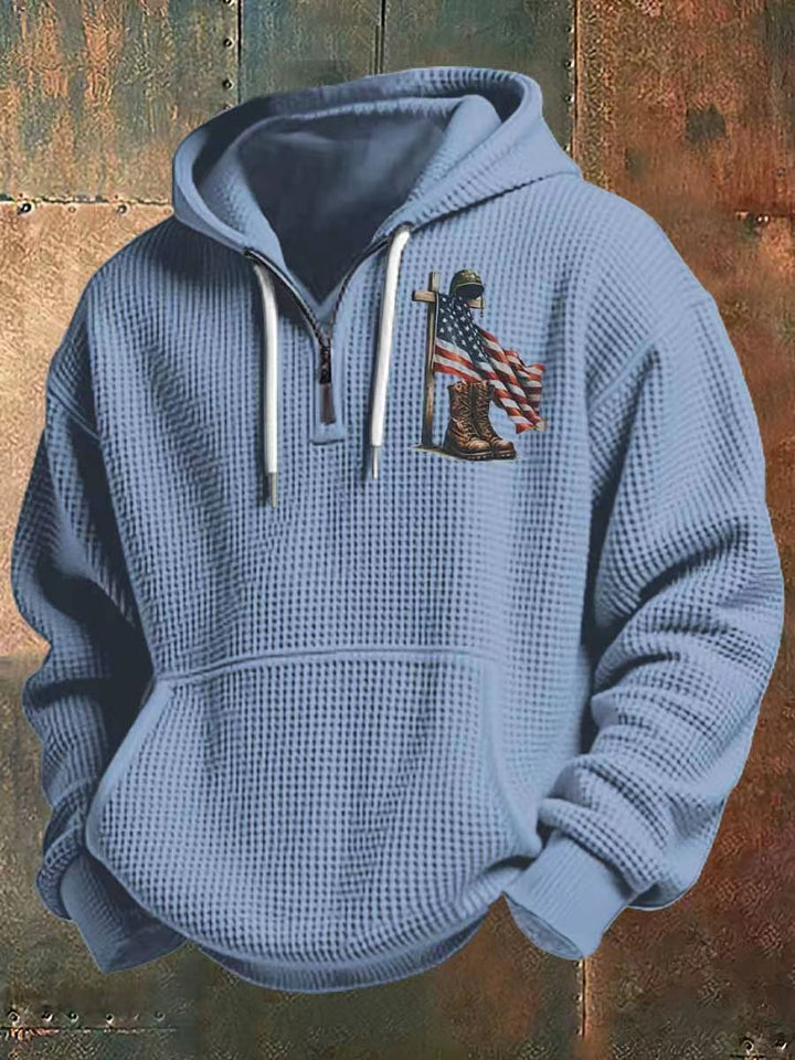 Men's hoodie with American flag design Mune Fashion