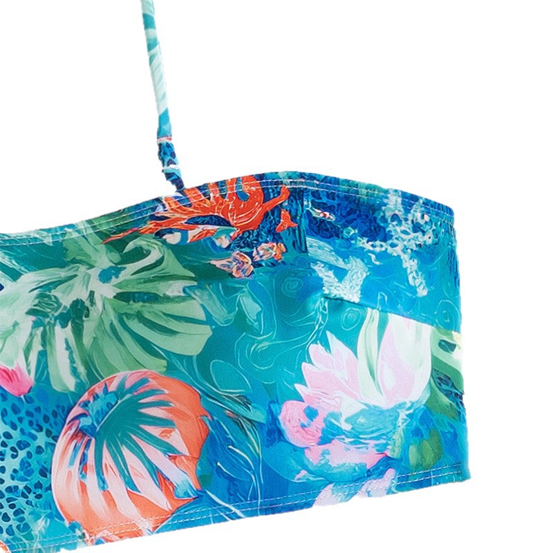 Women's High-Waisted Bikini Set with Floral Print Mune Fashion