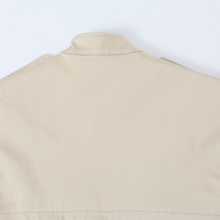 Women Sleeveless Trench Dress with Cut-Out and Double-Breasted Button Placket Mune Fashion