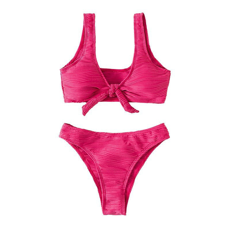 Women's Triangle Bikini with Knotable Top Mune Fashion