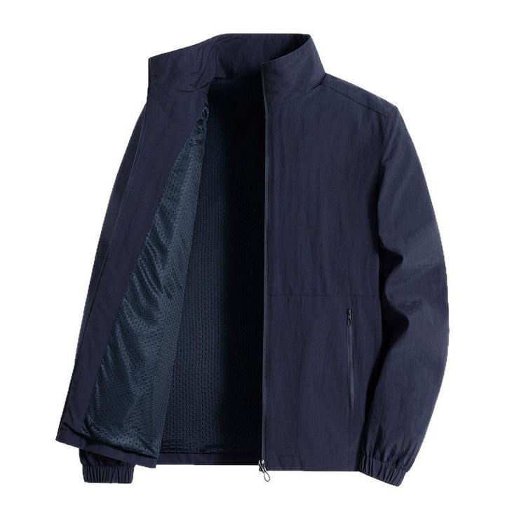Men's Ultra-Lightweight Urban Windbreaker with Stand-Up Collar, Two-Way Zipper and Elastic Cuffs Mune Fashion