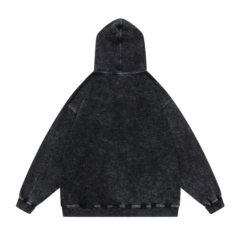 Unisex Oversize Hoodie in Acid Wash with Kangaroo Pocket and Raglan Sleeves Mune Fashion