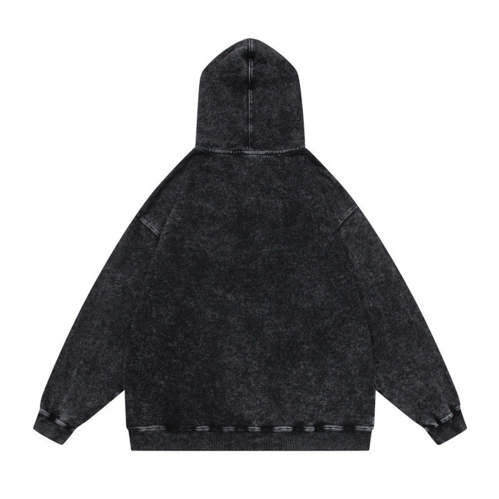 Unisex Oversize Hoodie in Acid Wash with Kangaroo Pocket and Raglan Sleeves Mune Fashion