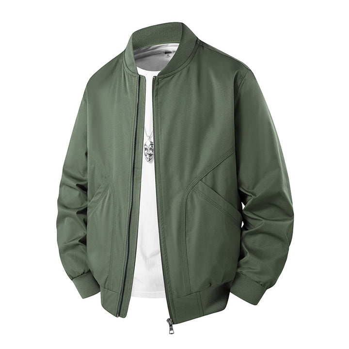Men's Lightweight Transition Jacket with Practical Stand-Up Collar Mune Fashion