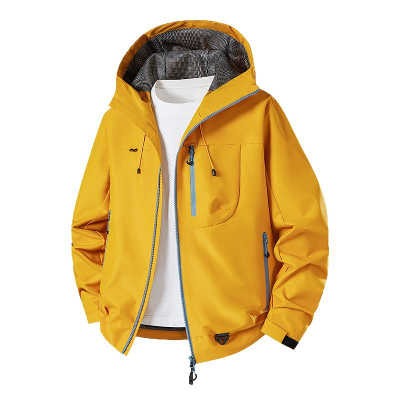Men's Technical Softshell Hoodie Jacket with Water-Repellent Membrane and Mesh Lining Mune Fashion