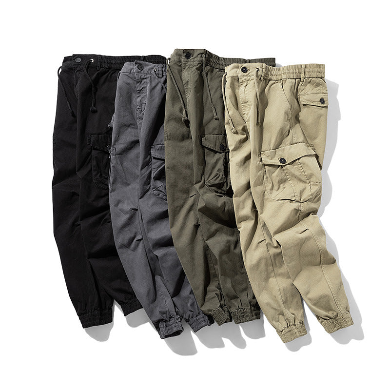 Herren Cargo-Jogger mit Tunnelzugbund, Mehrfachtaschen und elastischen Knöchelabschlüssen Mune Fashion