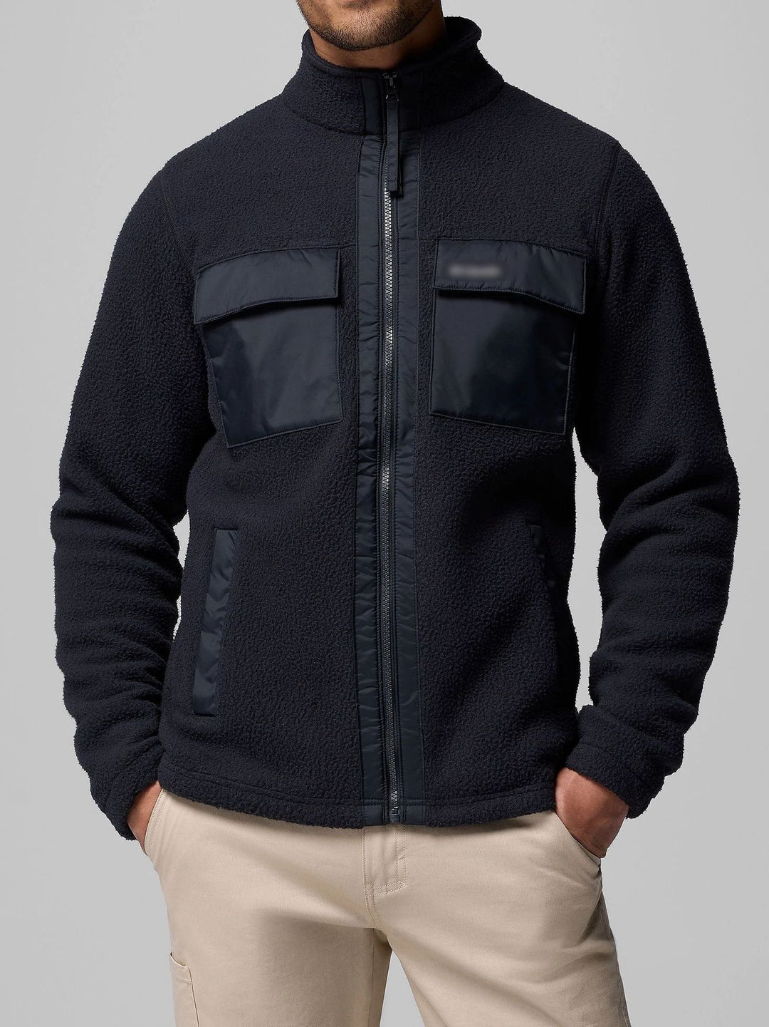 Men's fleece jacket with practical pockets