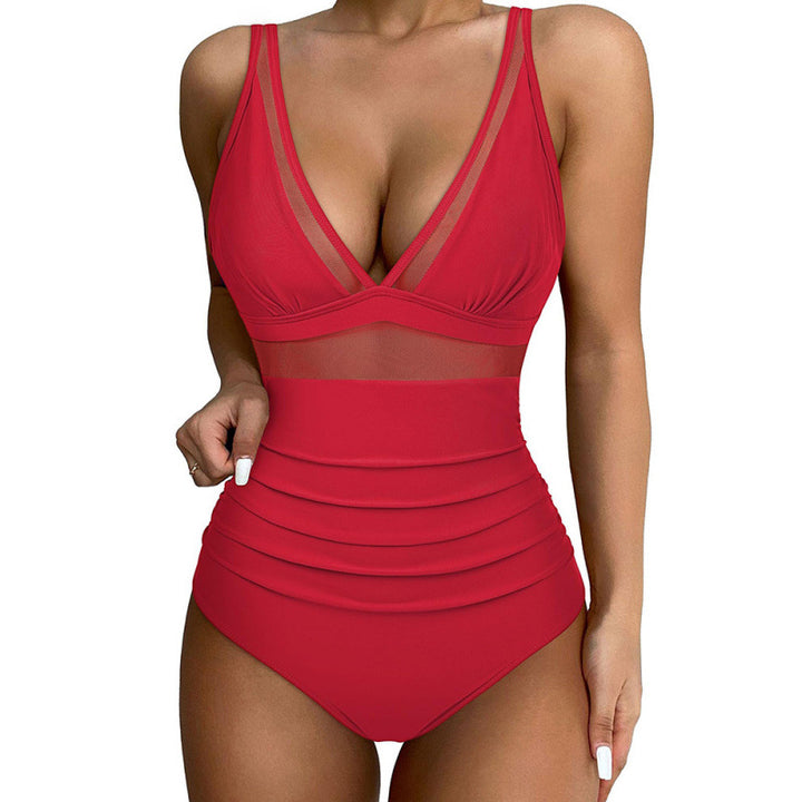 Women High-Cut Swimsuit with Fashionable Cut-Out Mune Fashion