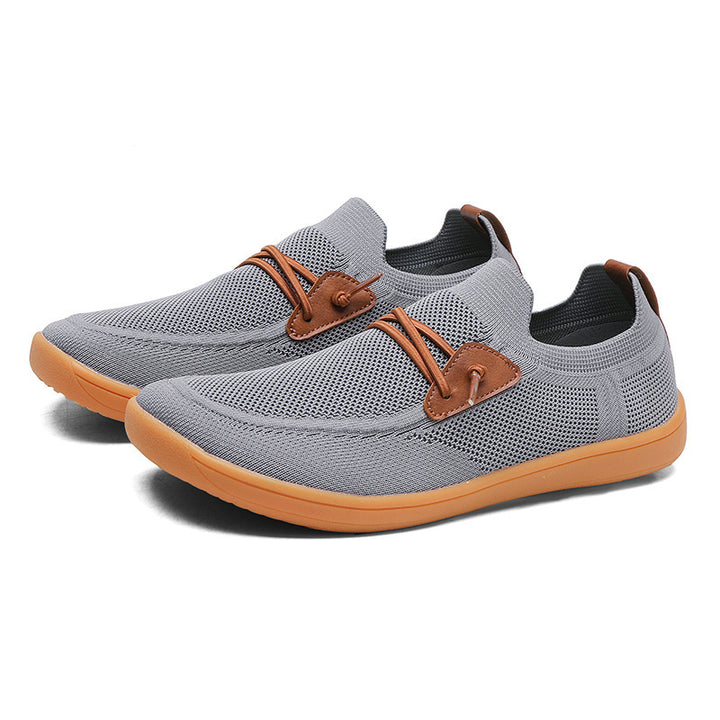 Men's breathable knit slip-on sneakers with elastic entry and cushioned lightweight sole Mune Fashion