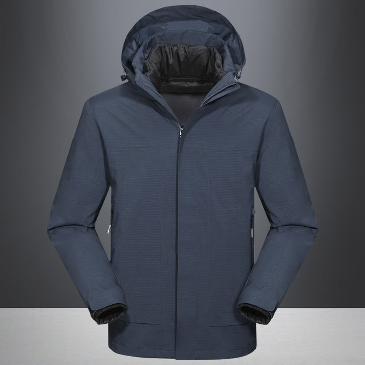 Men's Waterproof Outdoor Jacket with Hood and Breathable Ripstop Material Mune Fashion